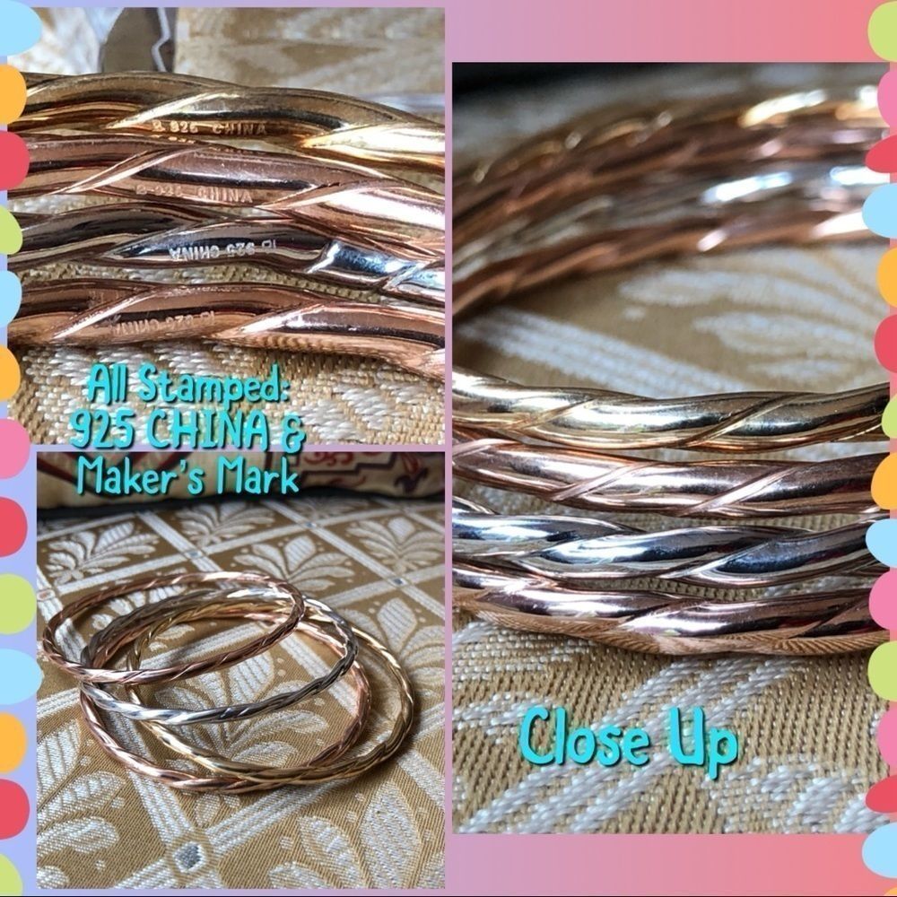 925 Sterlingsilver Multicolor Bangles - image 5